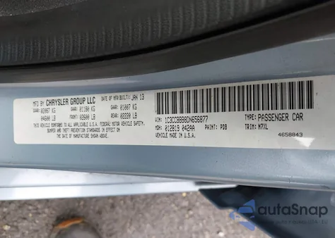 2013 Chrysler 200 Touring z USA, uszkodzony, nr VIN 1C3CCBBB8DN656877